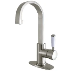Clearance Fauceture Paris Single-Handle Bathroom Faucet with Deck Plate and Drain Single Hole