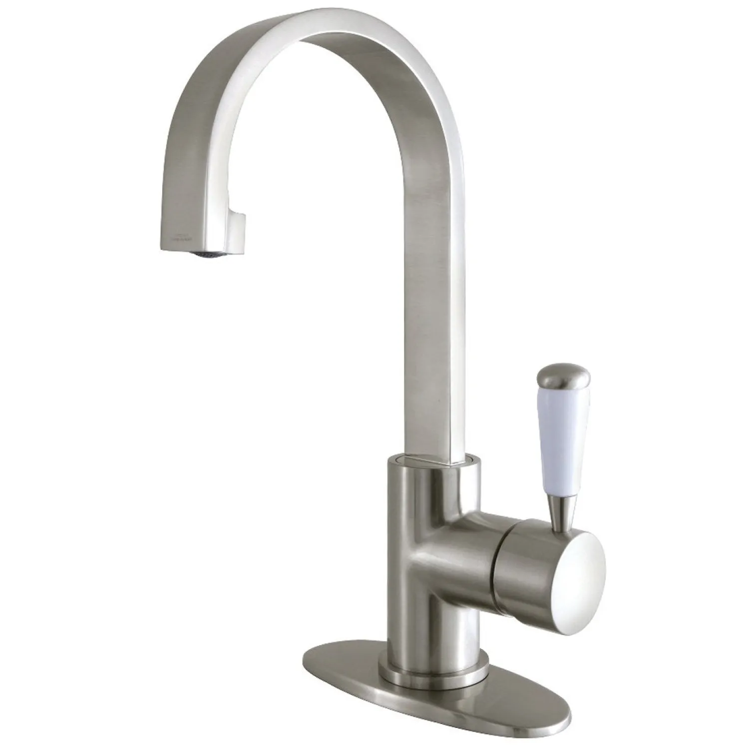 Clearance Fauceture Paris Single-Handle Bathroom Faucet with Deck Plate and Drain Single Hole