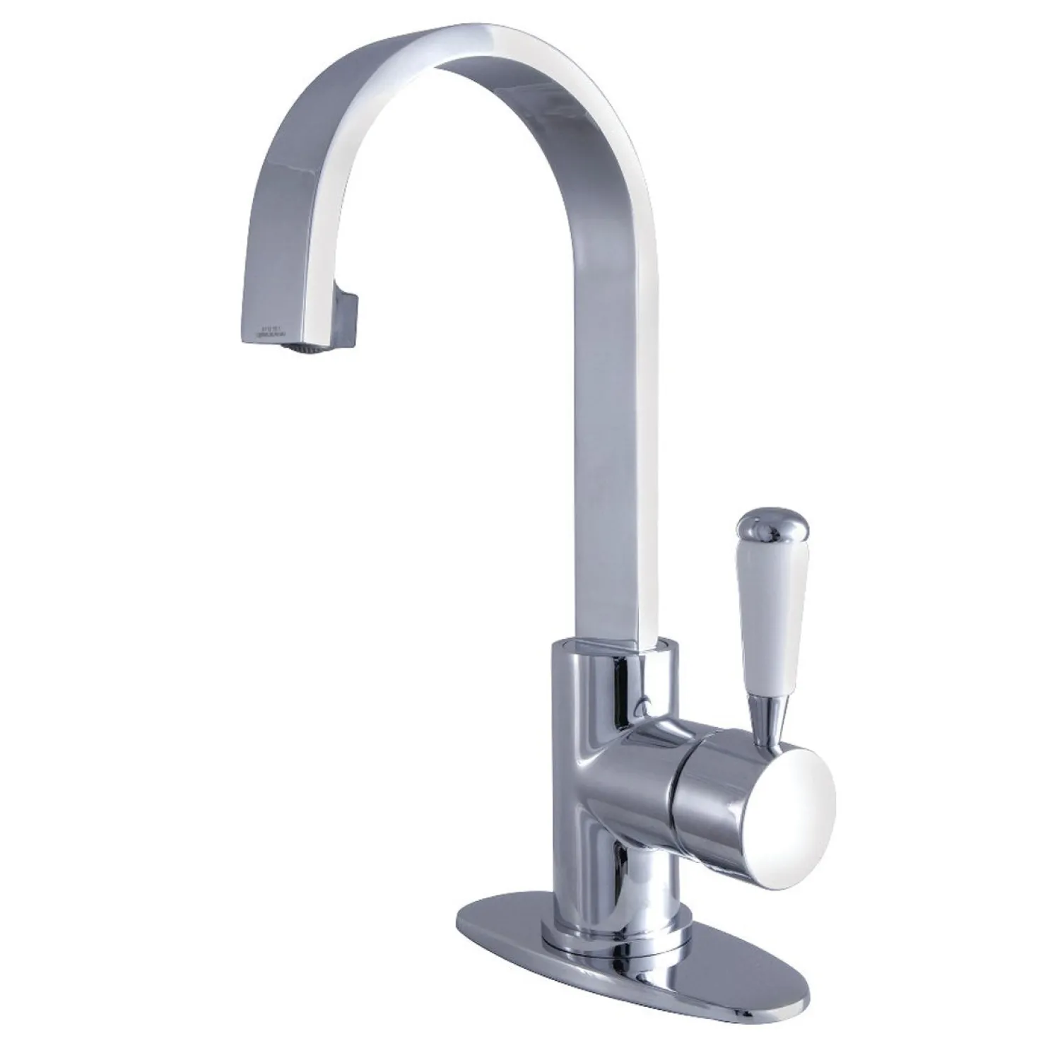 Clearance Fauceture Paris Single-Handle Bathroom Faucet with Deck Plate and Drain Single Hole