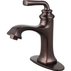 Best Fauceture Restoration Single-Handle Bathroom Faucet with Push-Up Drain and Deck Plate Single Hole