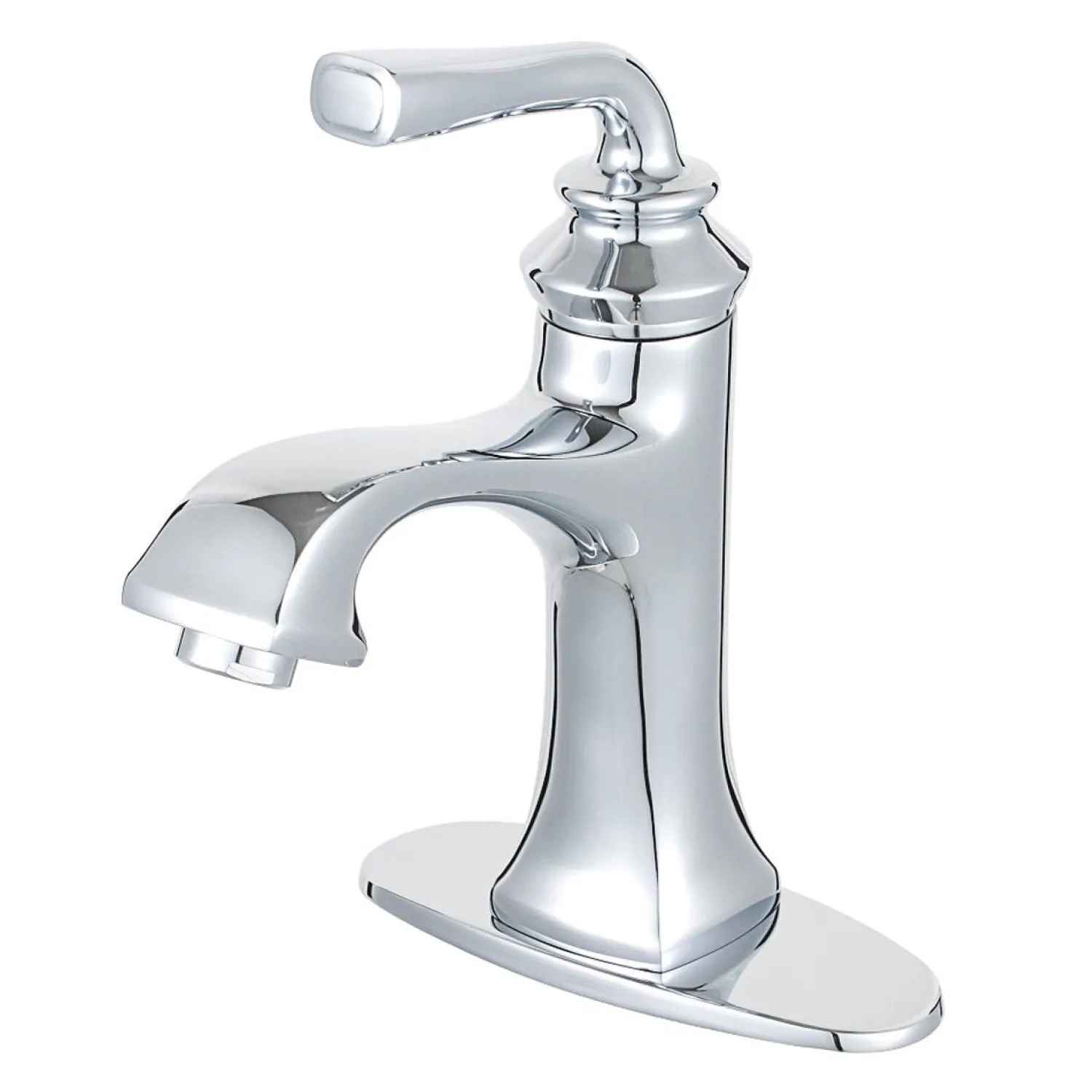 Best Fauceture Restoration Single-Handle Bathroom Faucet with Push-Up Drain and Deck Plate Single Hole