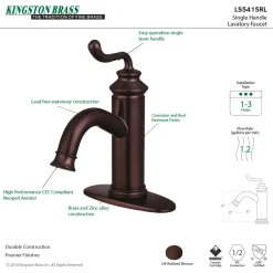 Best Fauceture Royale Single-Handle Monoblock Bathroom Faucet Single Hole