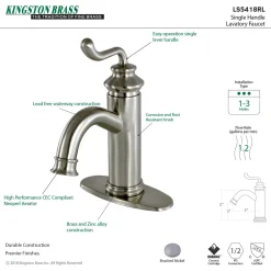 Best Fauceture Royale Single-Handle Monoblock Bathroom Faucet Single Hole