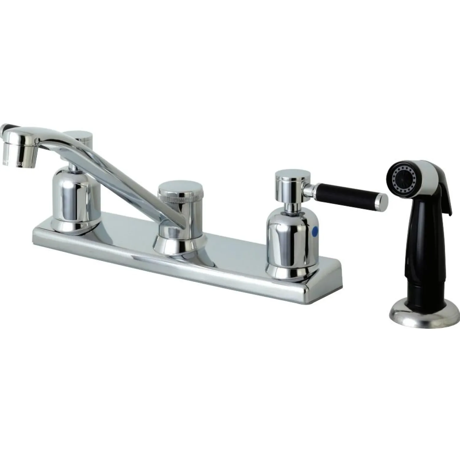 Clearance FB122DKL Centerset Kitchen Faucet in Polished Chrome Faucets With Side Spray