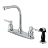 FB751DL Centerset Kitchen Faucet in Polished Chrome Faucets With Side Spray