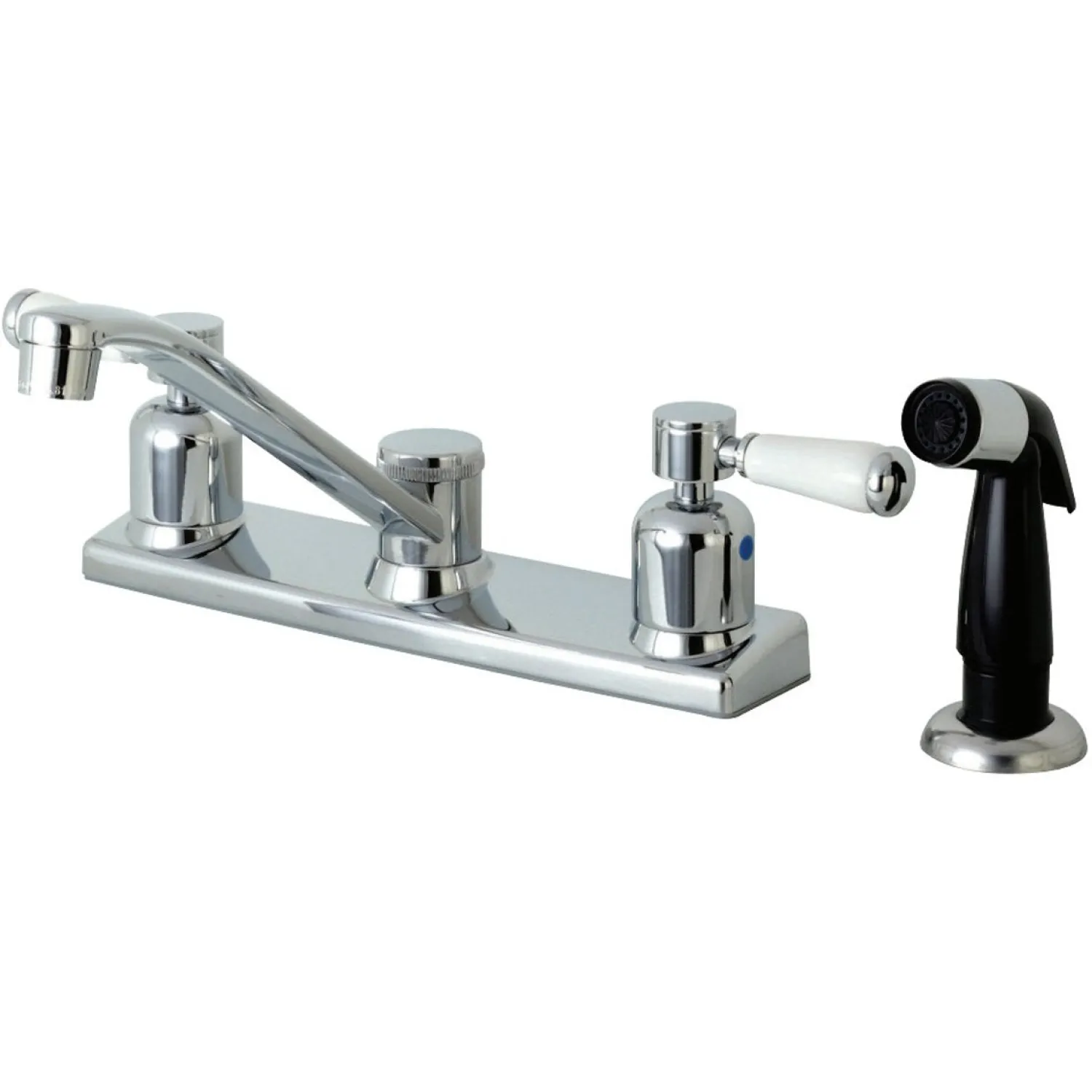 Discount FB122DPL Centerset Kitchen Faucet in Polished Chrome Faucets With Side Spray