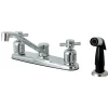 Outlet FB112DX Centerset Kitchen Faucet in Polished Chrome Faucets With Side Spray