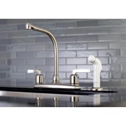 Clearance FB718EFL Centerset Kitchen Faucet in Brushed Nickel Faucets With Side Spray