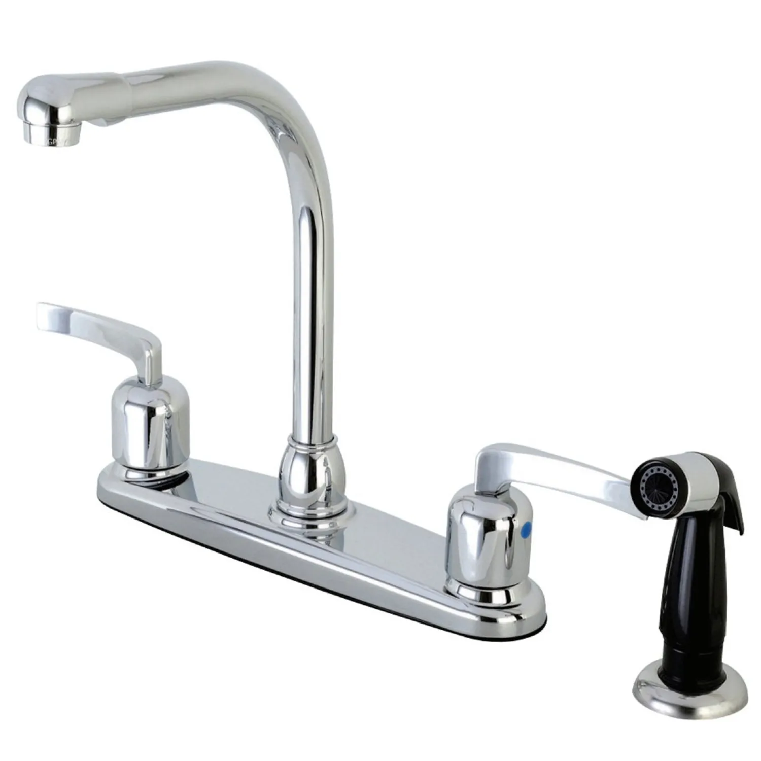 Hot FB751EFL Centerset Kitchen Faucet in Polished Chrome Faucets With Side Spray