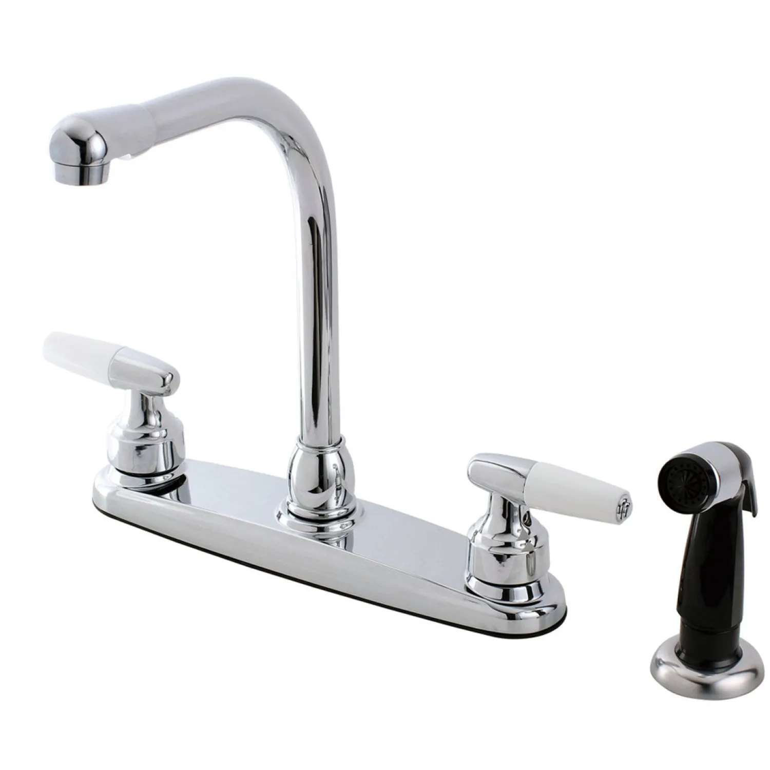 Online FB751 8-Inch Centerset Kitchen Faucet in Polished Chrome Faucets With Side Spray