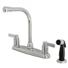 Hot FB751NDL 8-Inch Center High-Arch Kitchen Faucet in Polished Chrome Faucets With Side Spray