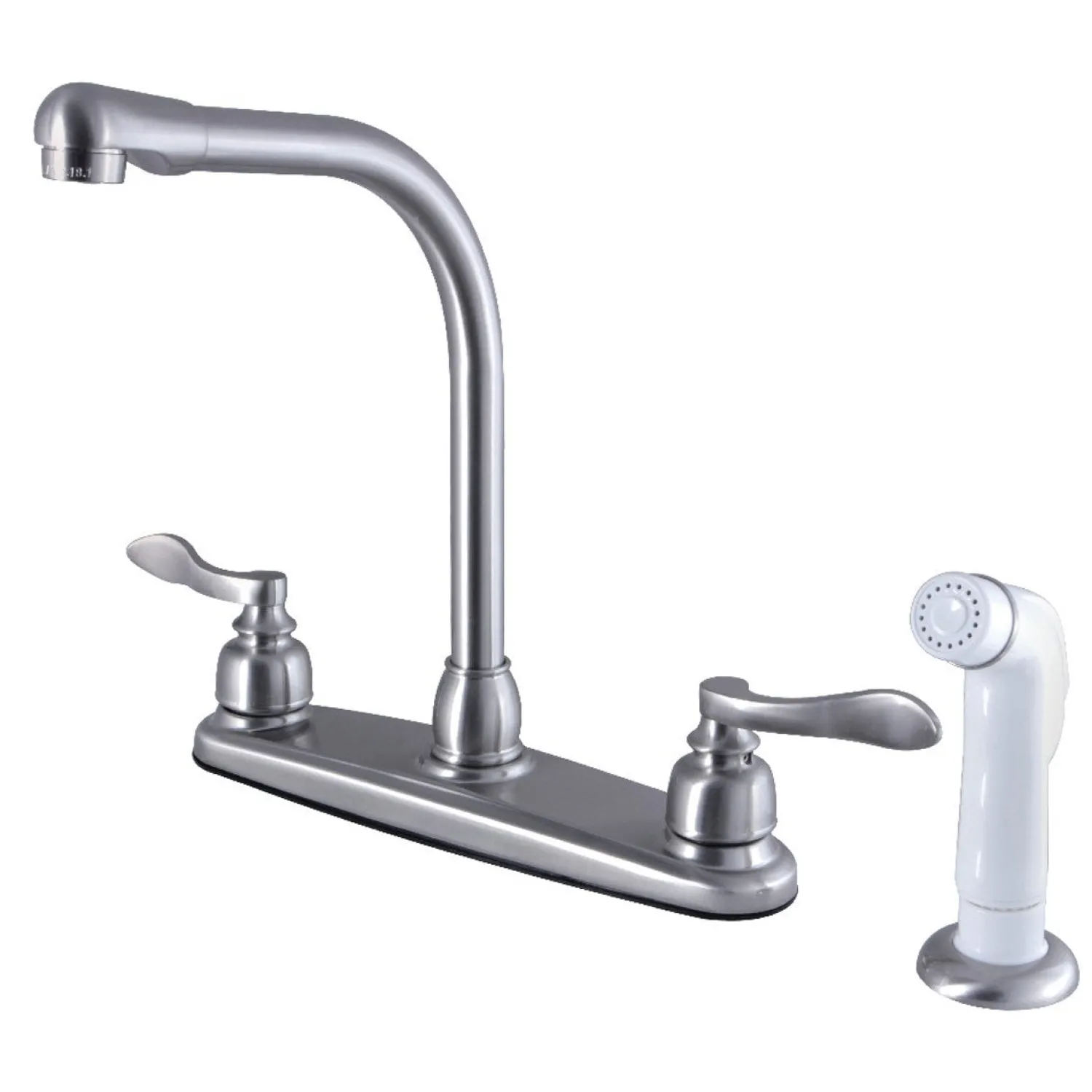 Sale FB718NFL 8-Inch Center High-Arch Kitchen Faucet in Brushed Nickel Faucets With Side Spray