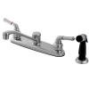 Outlet FB272SN 8-Inch Centerset Kitchen Faucet in Satin Nickel Faucets With Side Spray