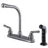 Clearance FB754SP Centerset Kitchen Faucet in Black Stainless Faucets With Side Spray