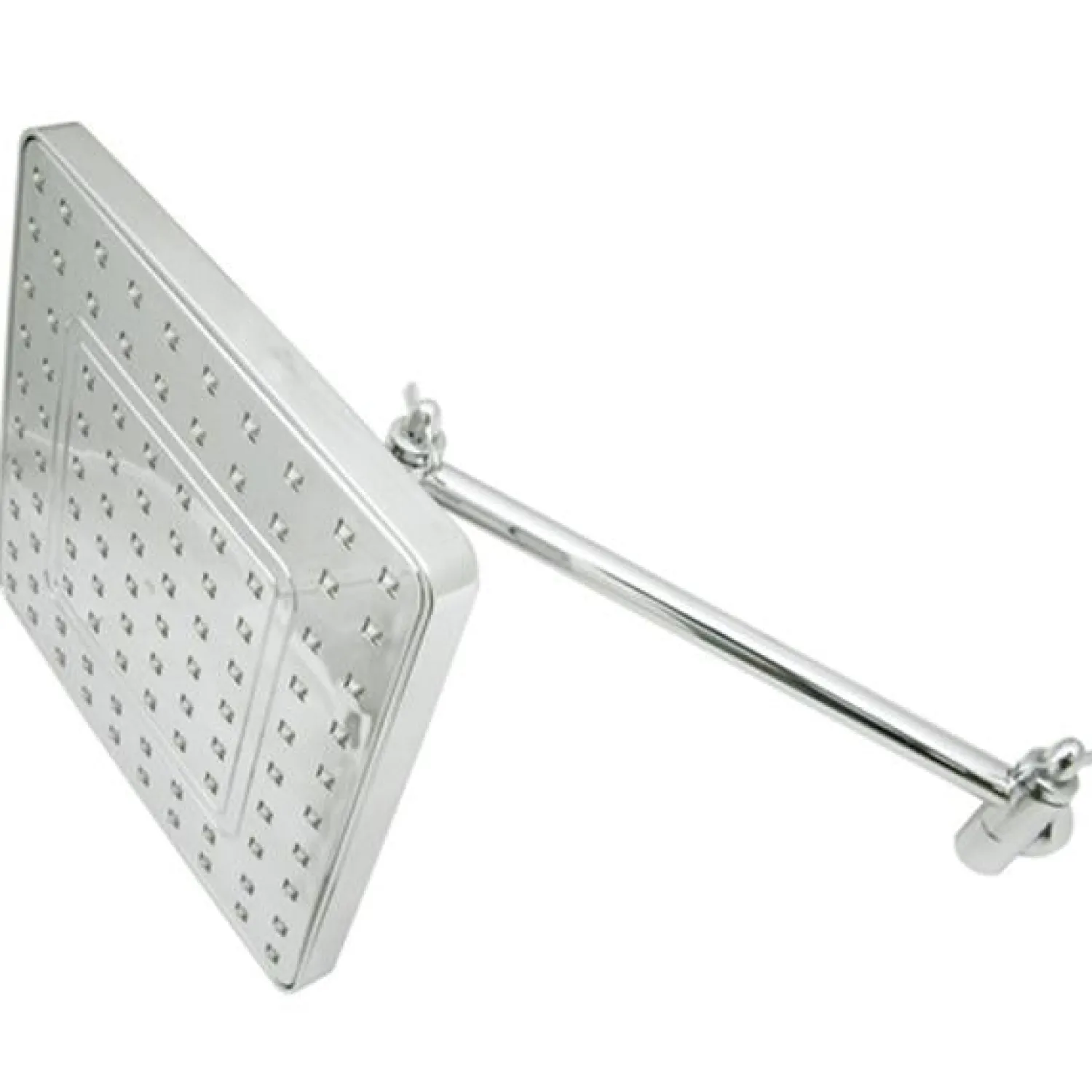 Clearance Fortress 8" Square Shower Head with 10" Swivel Arm Shower Heads