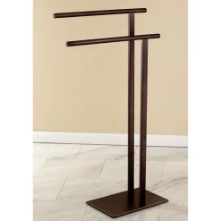 Freestanding Double Towel Rack Free-Standing Towel Racks
