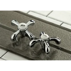 Outlet French Country Kitchen Bridge Faucet with Brass Sprayer Bridge Faucets