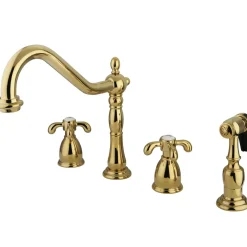 Clearance French Country Double Handle Widespread Kitchen Faucet Widespread Kitchen Faucets