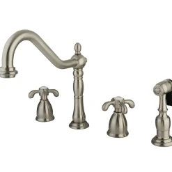 Clearance French Country Double Handle Widespread Kitchen Faucet Widespread Kitchen Faucets