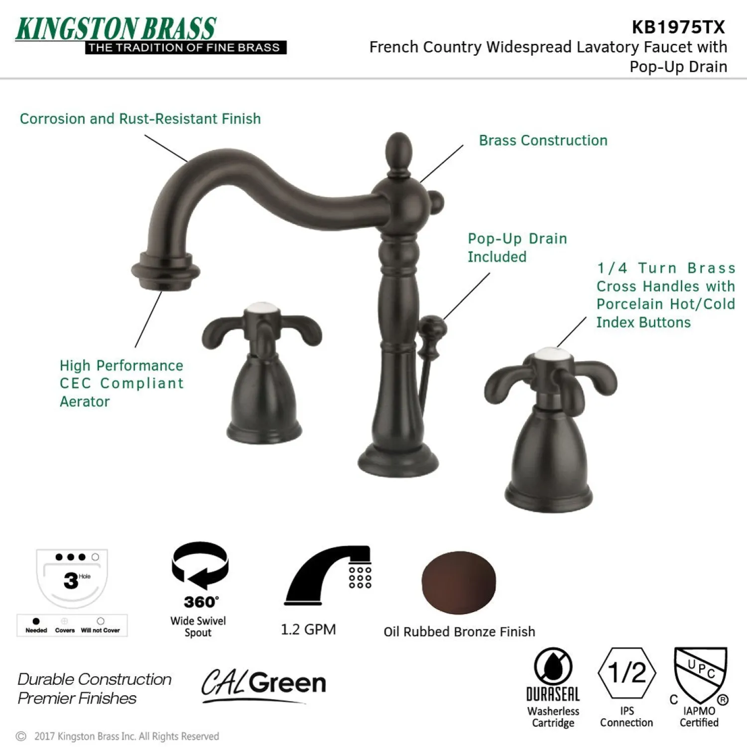 Hot French Country 8-Inch Widespread Bathroom Faucet 8" Widespread
