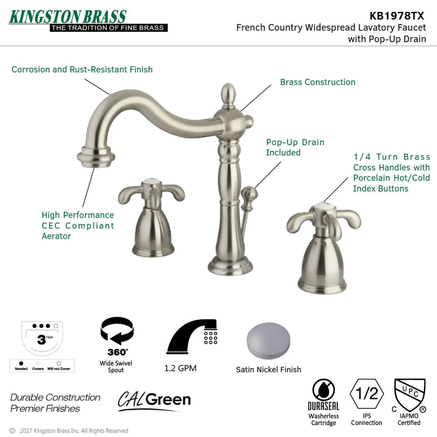 Hot French Country 8-Inch Widespread Bathroom Faucet 8" Widespread