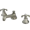 Hot French Country Classic Two Handle 8" to 16" Widespread Lavatory Faucet with Brass Pop-up 8" Widespread