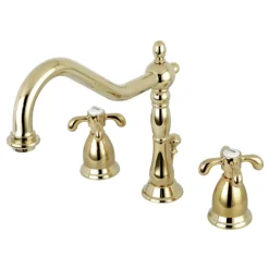 Outlet French Country Deck Mount 8-Inch Widespread Bathroom Faucet 8" Widespread