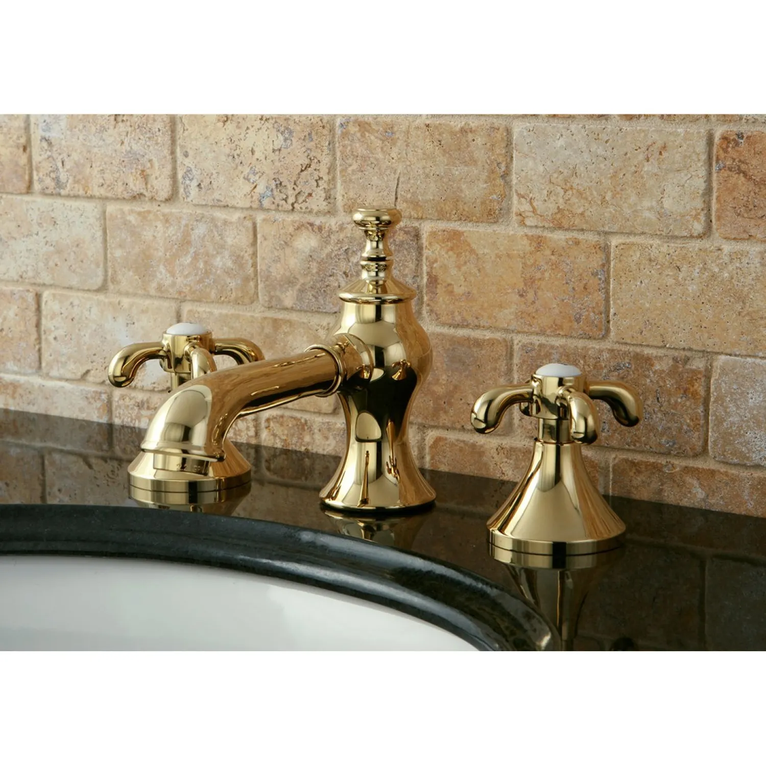 Online French Country 8-Inch Widespread 3-Hole Bathroom Faucet 8" Widespread