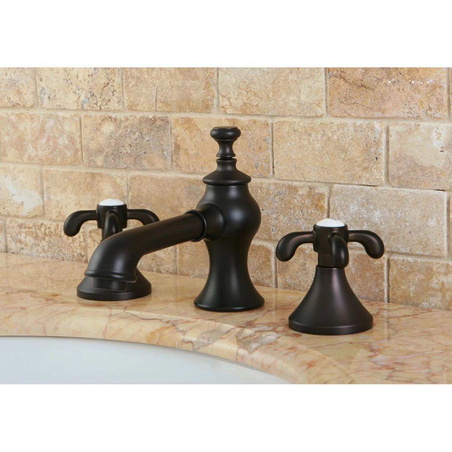 Online French Country 8-Inch Widespread 3-Hole Bathroom Faucet 8" Widespread