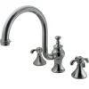 Outlet French Country Roman Tub Filler with High Rise Spout Tub Faucets