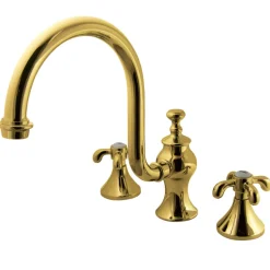 Outlet French Country Roman Tub Filler with High Rise Spout Tub Faucets