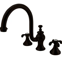 Outlet French Country Roman Tub Filler with High Rise Spout Tub Faucets