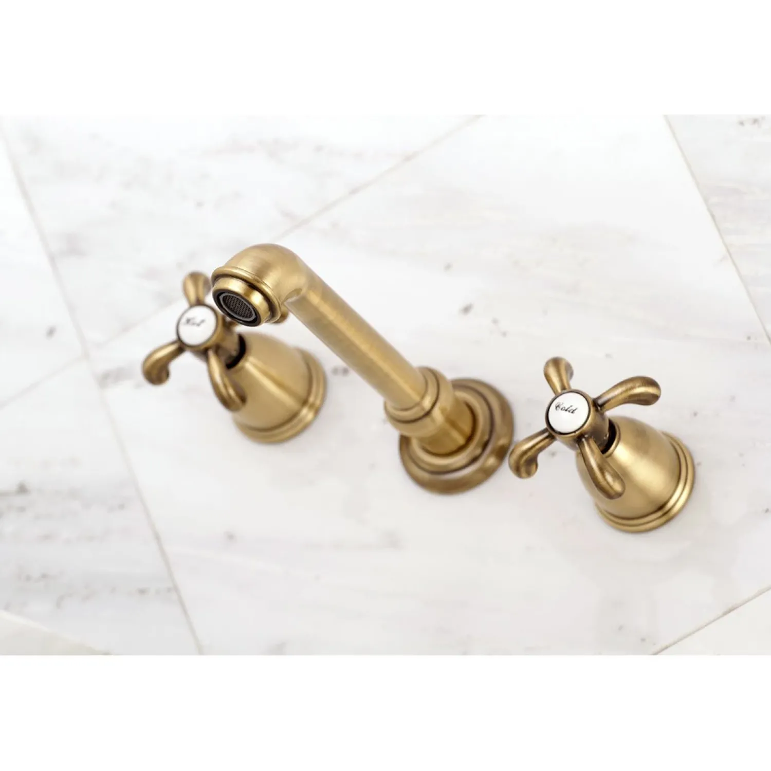 Outlet French Country 2-Handle Wall Mount Roman Tub Faucet Tub Faucets