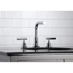 New FSC895XCML-P Manhattan Widespread Bathroom Faucet with Brass Pop-Up 8
