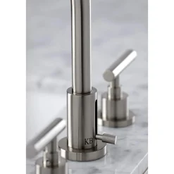 New FSC895XCML-P Manhattan Widespread Bathroom Faucet with Brass Pop-Up 8