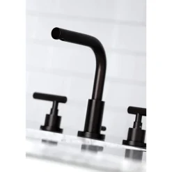 New FSC895XCML-P Manhattan Widespread Bathroom Faucet with Brass Pop-Up 8