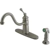 Clearance Georgian Mono Deck Mount Kitchen Faucet with Sprayer Faucets With Side Spray