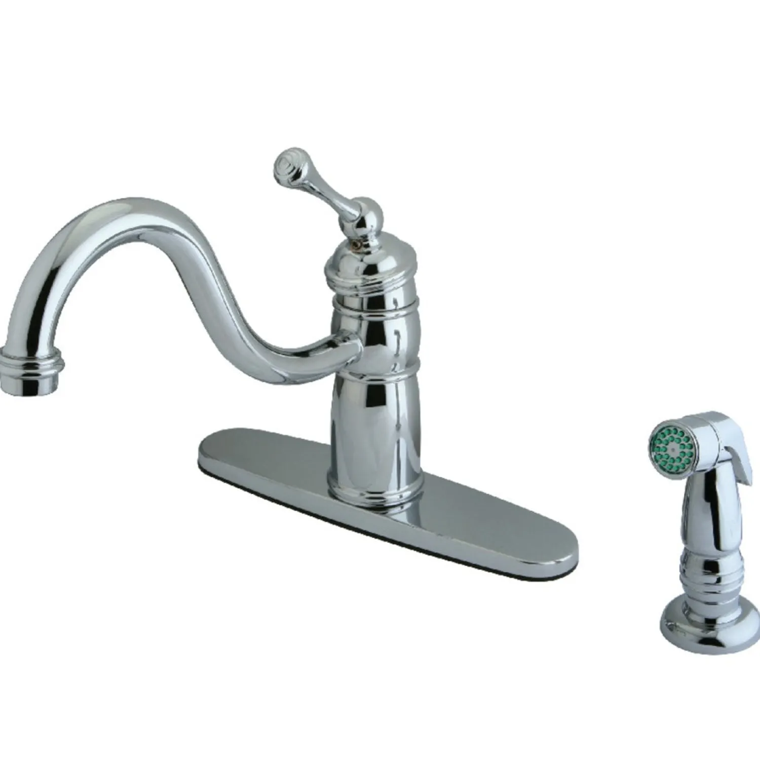 Clearance Georgian Mono Deck Mount Kitchen Faucet with Sprayer Faucets With Side Spray