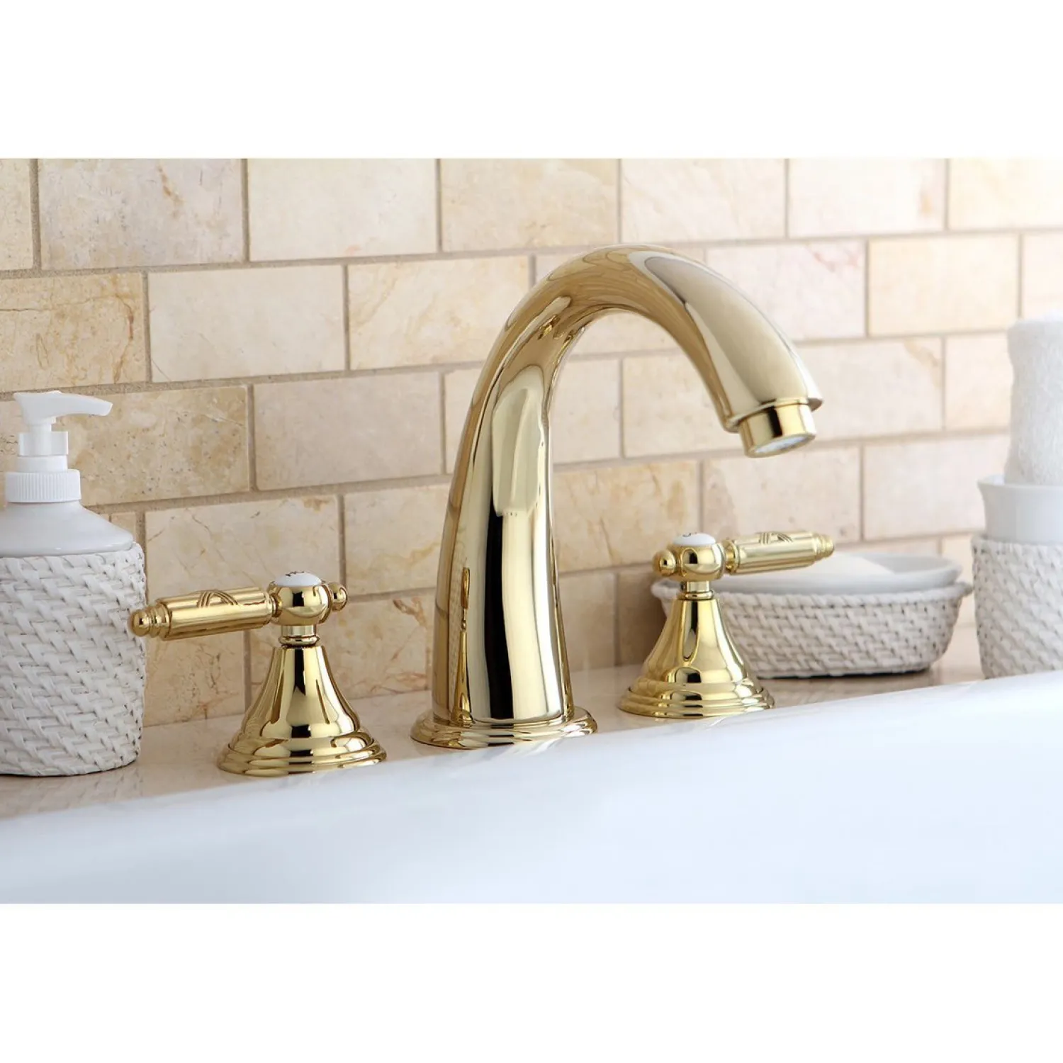 Georgian Three-Hole Roman Tub Filler Tub Faucets