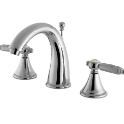 Outlet Georgian Two Handle 8" to 16" Widespread Lavatory Faucet with Brass Pop-up 8" Widespread