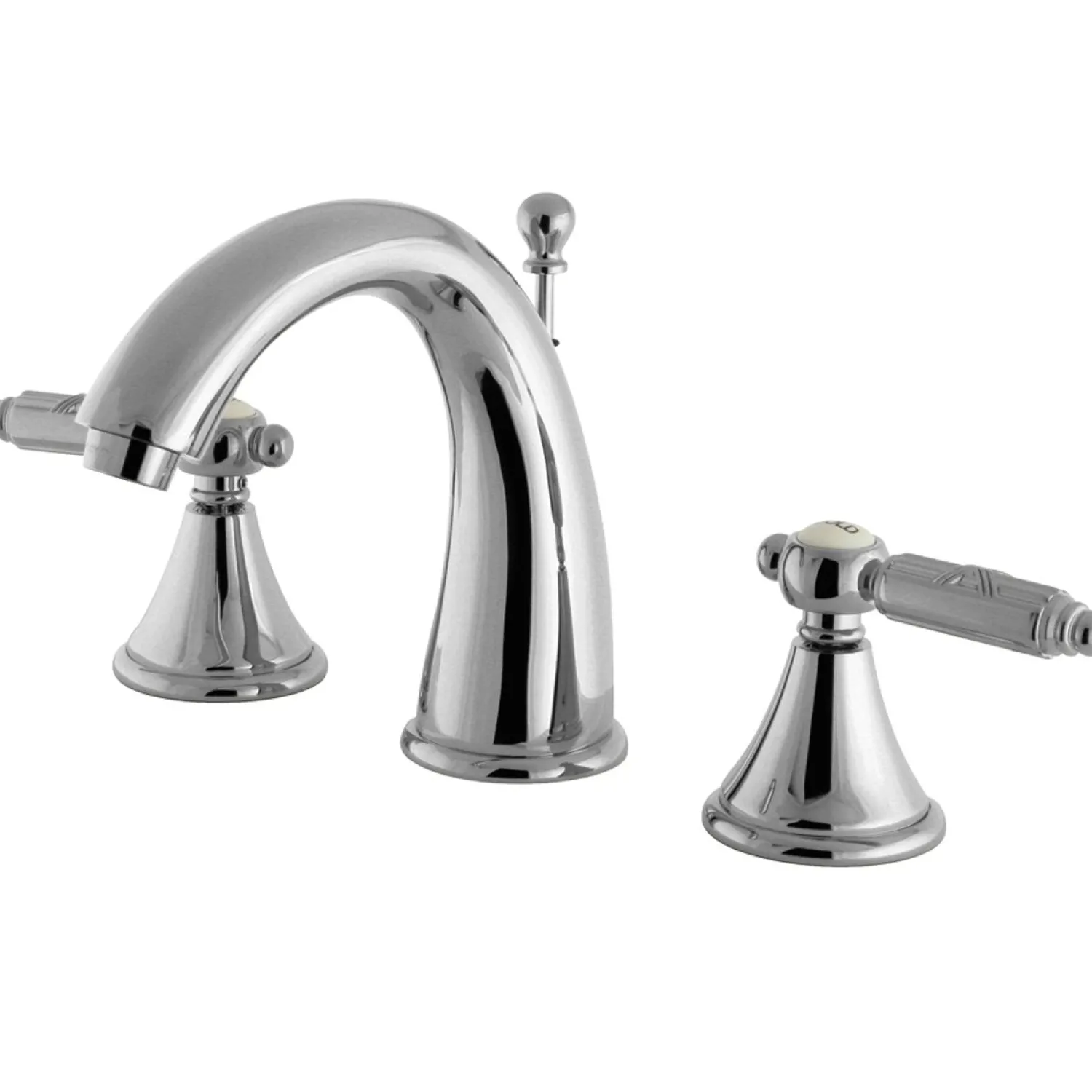Outlet Georgian Two Handle 8" to 16" Widespread Lavatory Faucet with Brass Pop-up 8" Widespread