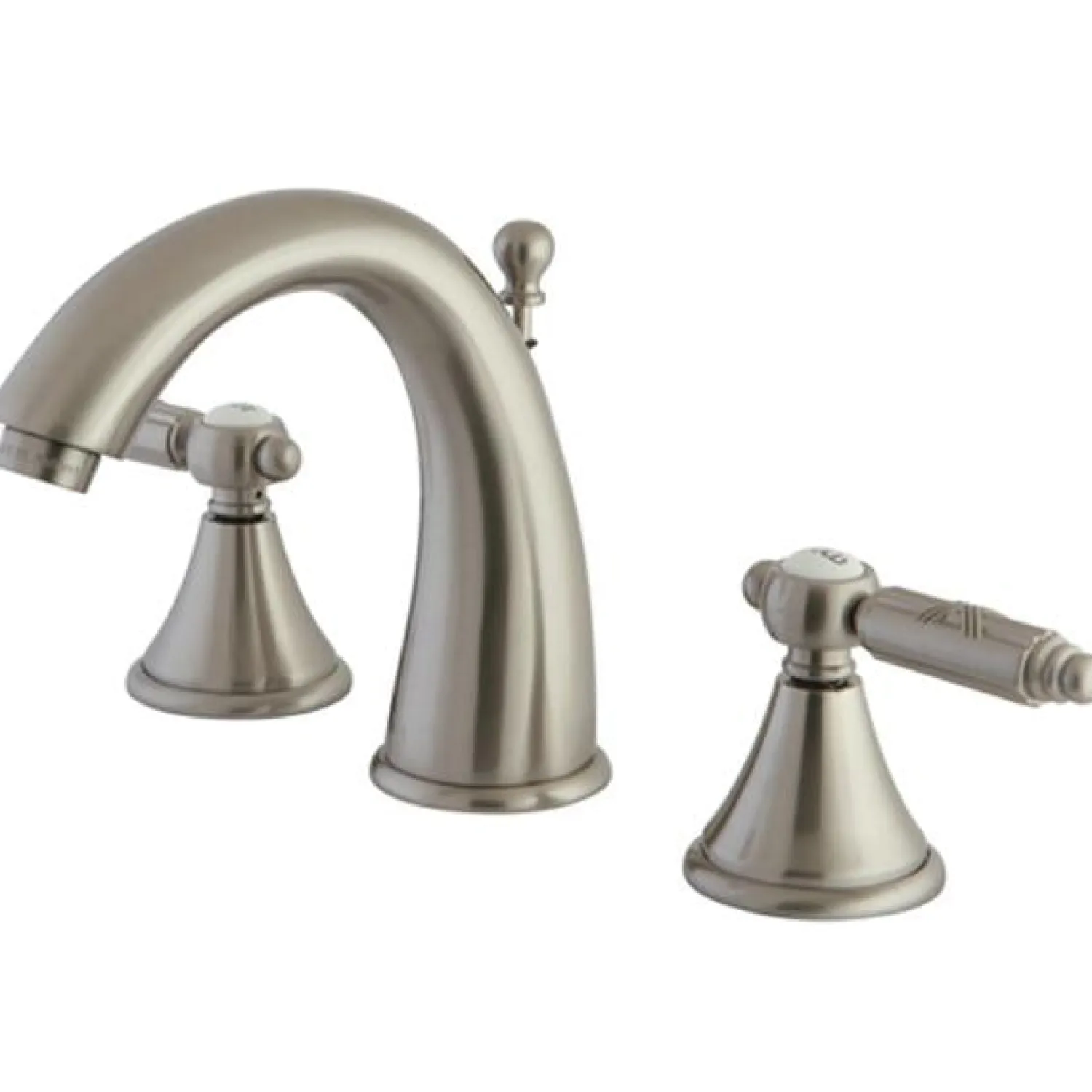 Outlet Georgian Two Handle 8" to 16" Widespread Lavatory Faucet with Brass Pop-up 8" Widespread