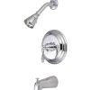 Hot GKB3631AL Water Saving Restoration Tub and Shower Faucet in Chrome with Lever Handles Tub & Shower Sets