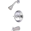 Best GKB3631AX Water Saving Restoration Tub and Shower Faucet in Chrome with Cross Handles Tub & Shower Sets