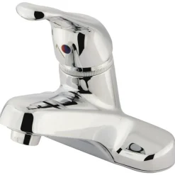 Hot GKB511LP Water Saving Wyndham Centerset Lavatory Faucet with Single Loop Handle in Chrome 4" Center Set