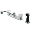 Sale GKB112 Water Saving Americana Centerset Kitchen Faucet with Acrylic Handles and Side Sprayer Faucets With Side Spray
