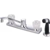 Sale GKB122 Water Saving Americana Centerset Kitchen Faucet with Acrylic Handle and Side Sprayer Faucets With Side Spray