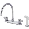 Sale GKB722 Water Saving Franklin Centerset Kitchen Faucet with Canopy Handles and Side Sprayer in Chrome Faucets With Side Spray