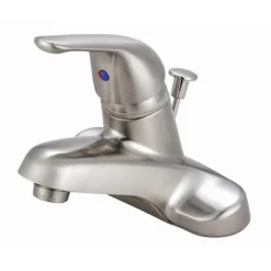 Hot GKB548 Water Saving Chatham Centerset Lavatory Faucet with Single Lever Handle and ABS Pop-up in Satin Nickel 4" Center Set