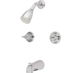 Sale GKB140 Water Saving Americana Tub and Shower Faucet with 1.5GPM Shower Head and Canopy Handle in Chrome Tub & Shower Sets